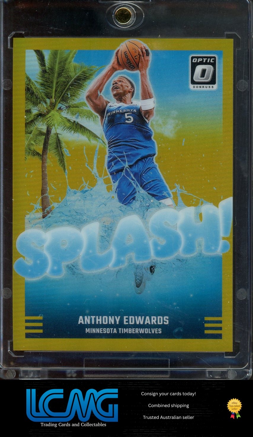 2024-25 Donruss Optic #7 Anthony Edwards Splash! Gold #/10 P4K