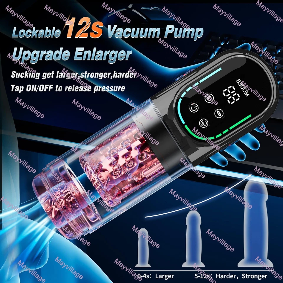 Masturbadores masculinos automático manos libres taza de empuje acariciador giratorio juguete sexual para hombres Foto 2 de 4