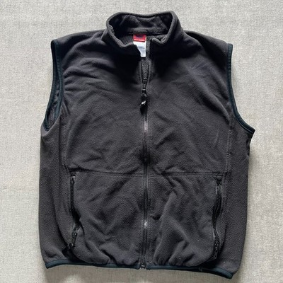 Vintage Helly Hansen Vest Men L Black Fleece Sweater Jacket Made In USA Pockets