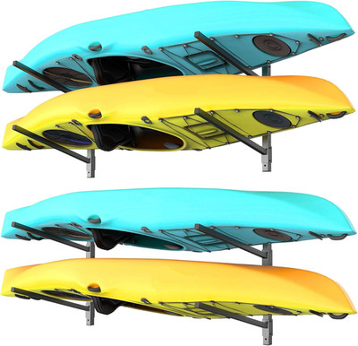 Sturdy Wall-Mounted Kayak Storage Rack - Adjustable, Holds 220 Lbs