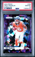 2024 PANINI PRIZM PURPLE ICE #393 TROY FRANKLIN 10/225 PSA 10