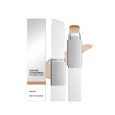Two in one color changing foundation make-up stick light texture matte clear