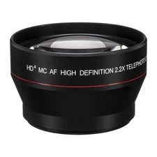 General Brand 67mm 2.2x Telephoto Attachment Lens for Digital Camera, Black