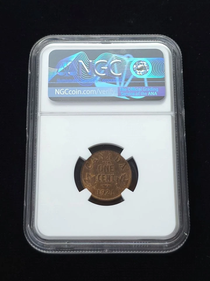 Canada 1921 1 Cent NGC Graded MS63 BN #2886753-003 - Image 2 of 4