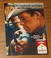 Seltene Werbung MARLBORO - Der Geschmack von Freiheit und Abenteuer Cowboy 1972