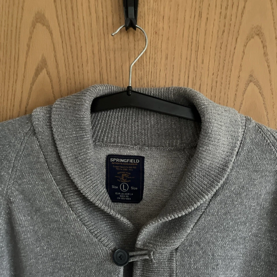 Herren Strickjacke von Springfield Gr. L Farbe Grau - Bild 3 von 4