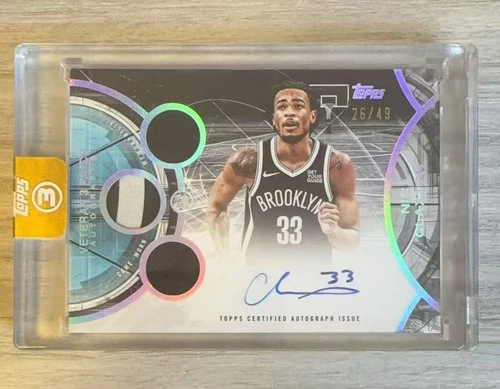 2026 Topps 3 Veteran 3 Patch Autographs #V3A-NC Nic Claxton /49 Nets