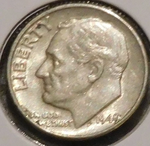 Silver Dime - Roosevelt - 1949-D [Set break]
