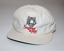 Vintage Siegfried and Roy Embroidered White Adjustable Snapback Hat from Mirage