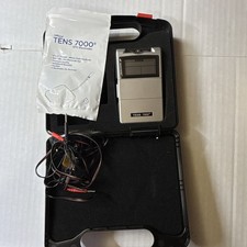 TENS 7000 Unit Handheld 2-Channel with Electrodes Carrying Case