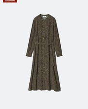 UNIQLO Rayon Print Long Dress Long Sleeve Japan NEW