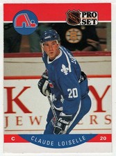 Claude Loiselle RC - Quebec (NHL Hockey Card) 1990-91 Pro Set # 252 - Mint