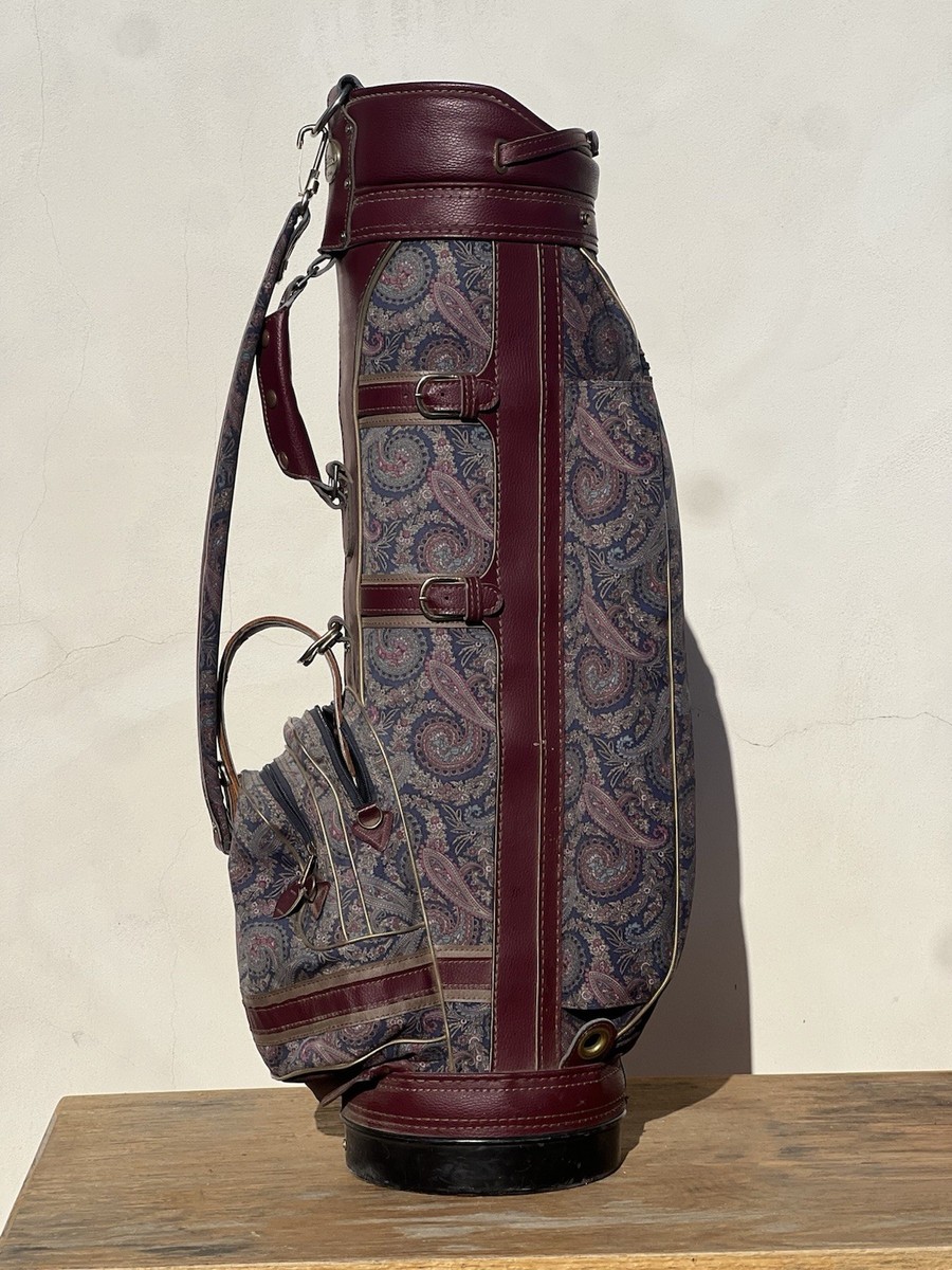 Vintage Titleist Floral Paisley Golf Bag With Rain Cover