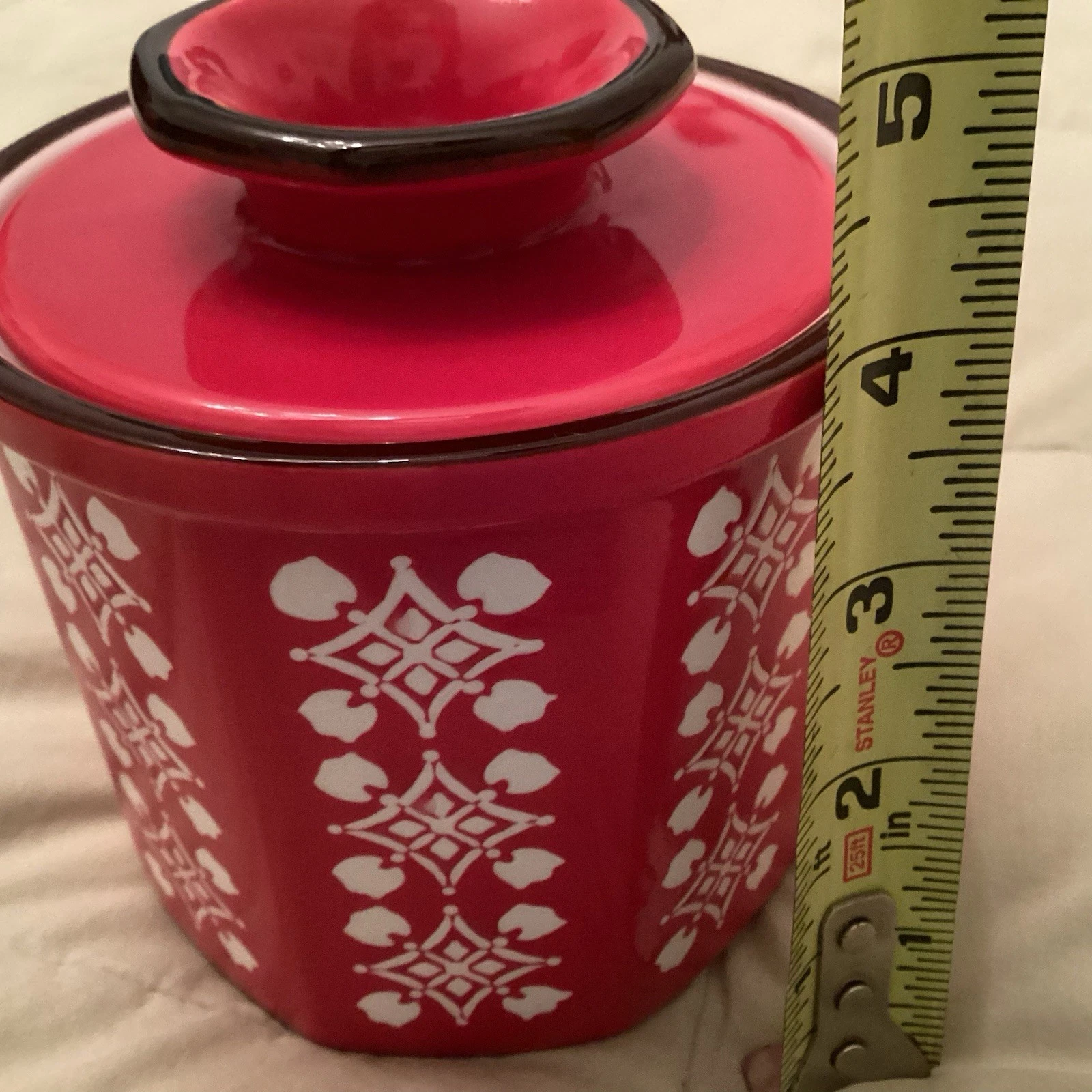 Better Food Worth Best Dinnerware Avla Design Red Ceramic Butter Keeper