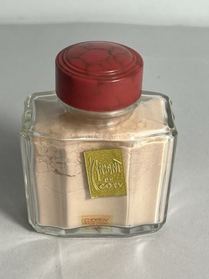 Vintage Coty L'Aimant Perfumed Powder Art Deco Style Pink Bottle Full