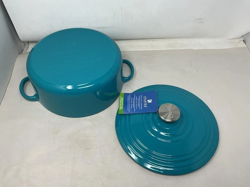 Chantal Enameled Cast Iron Cookware, 5 quart Dutch Oven, Sea Blue
Opens in a new window or tab