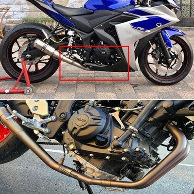 51mm Header Link Pipe Motorcycle Full Exhaust System For Yamaha MT-03 YZF R3 R25