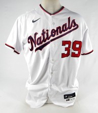 2021 Washington Nationals Jefry Rodriguez #39 Game Issued Ps Used White Jersey 0
