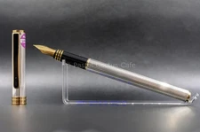 Pilot F "Silver Star" F Nib Fountain Pen 1980s Vintage NOS Rare Collectible
