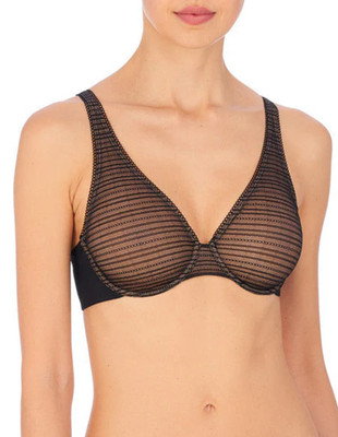 Natori 36C Revive Full Fit Unlined Balconette Bra NWOT 734304 Black/Cafe