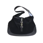 GUCCI 001.3346.002058 Jackie Suede Leather One Shoulder Bag Black Free  Used AB