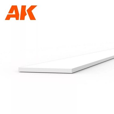 AK Interactive AK6505 - Strips 0.30 x 4.00 x 350mm - STYRENE STRIP