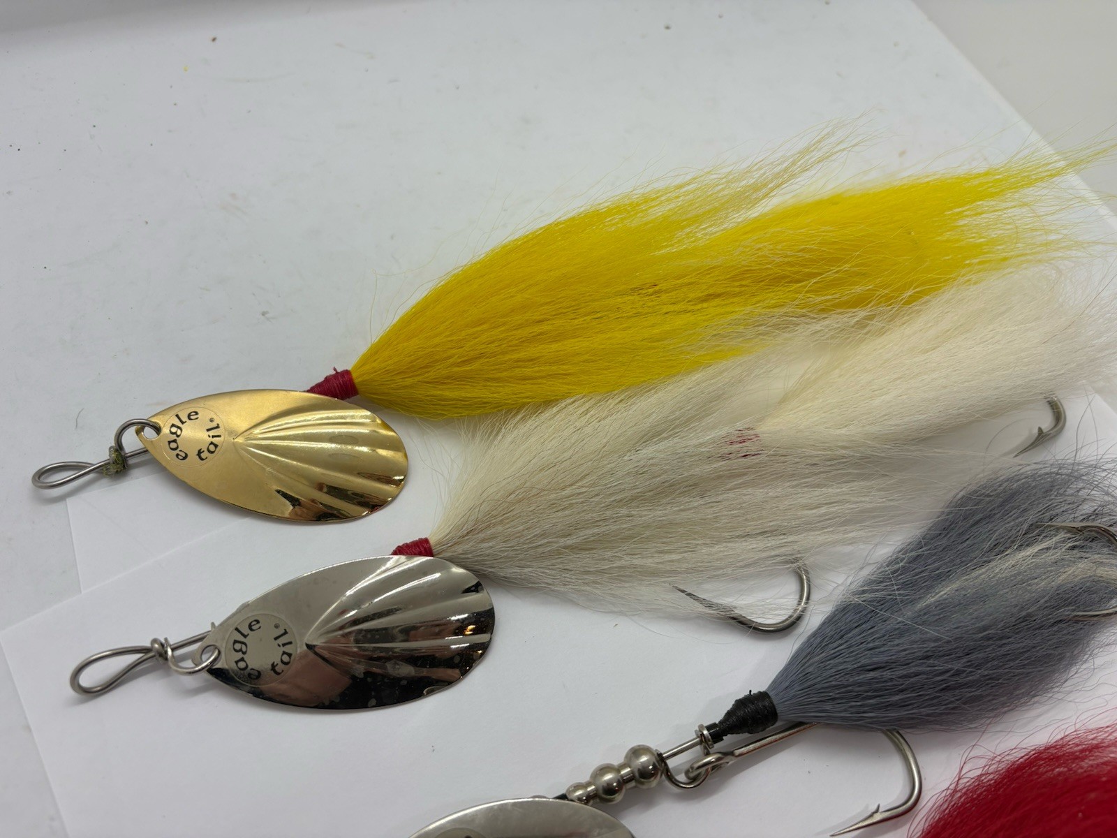 (8) George Wahl Eagle Tail Mini Lil Reg Spin Musky Bucktail Spinnerbait Lure Lot - Image 4