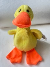 AUTHENTIC TY BEANIE BABY 1994 QUACKERS STYLE #4024 YELLOW DUCK HANDMADE CHINA