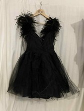 fashion nova so in love tulle mini dress GW22X2156 black size m (PWZZ)