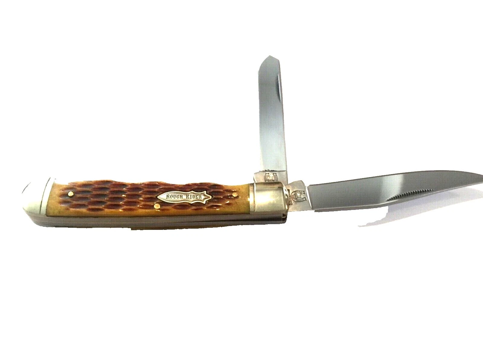 Cuchillos plegables de colección Rough Rider mango de hueso