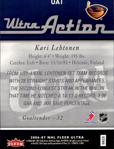 2006-07 Fleer Ultra NHL Hockey SPs RCs Inserts Stars VOUS CHOISISSEZ 🥅🏒 Upper Deck - Photo 58 sur 249