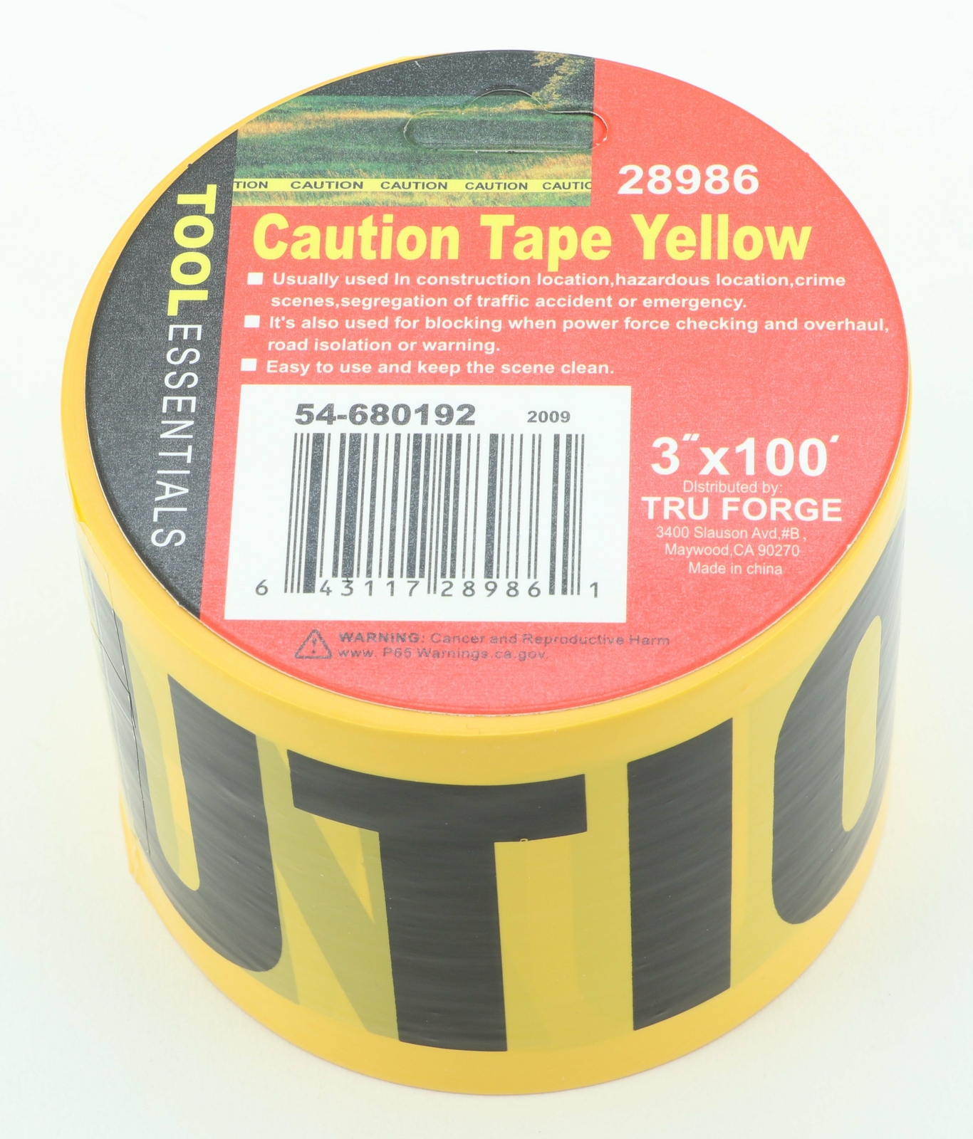 Tool Essentials 3" x 100' Yellow Caution Tape