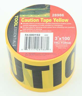 Tool Essentials 3'' x 100' Yellow Caution Tape