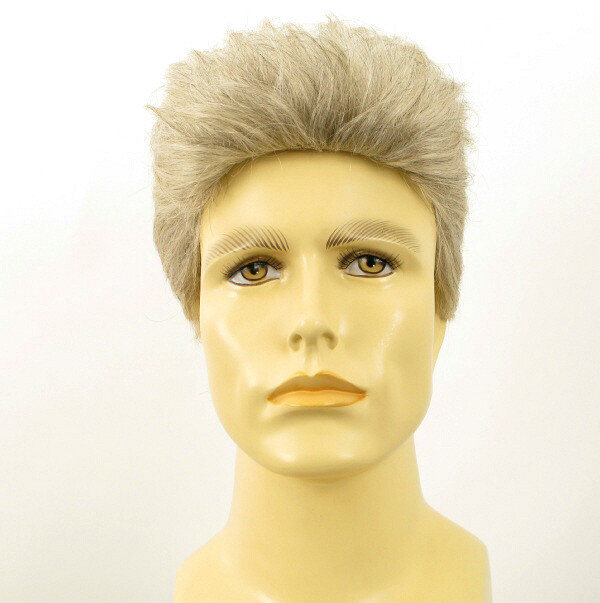 Perruque homme cheveux 100% naturel blanc gris ALBERT 51 postiche capillaire