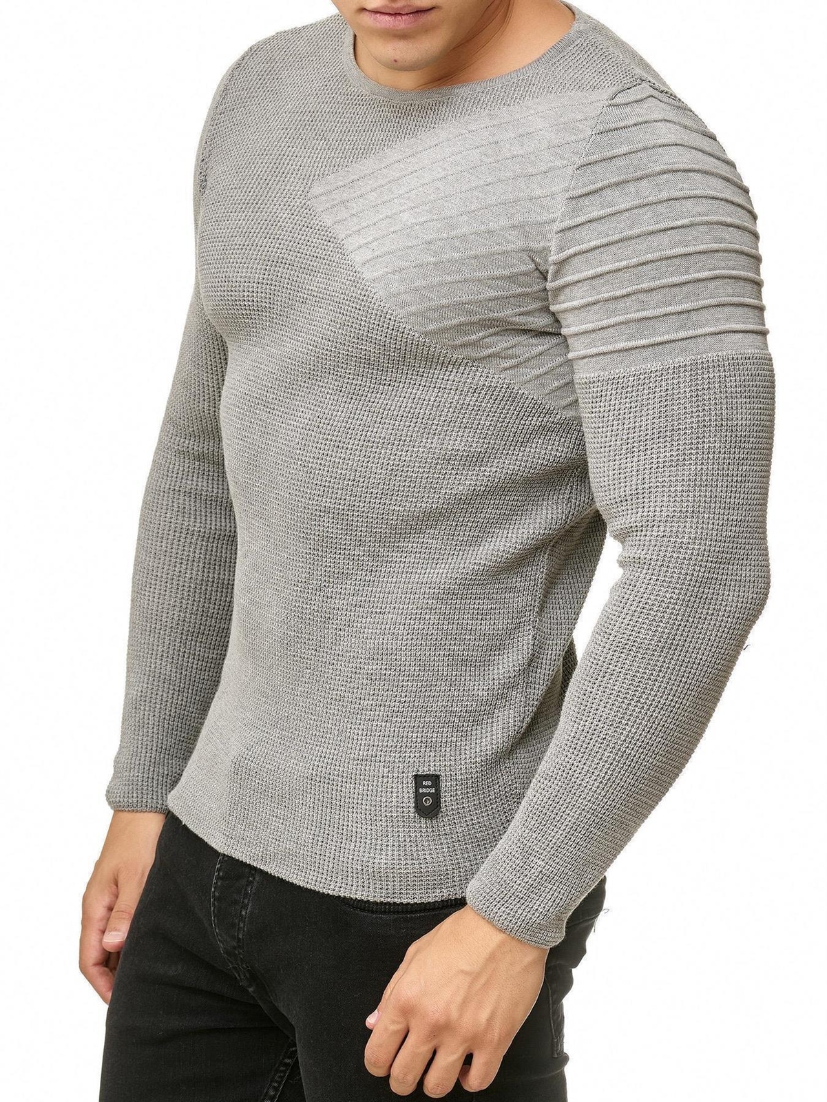 Redbridge Men Knit Sweater Pullover Sweatshirt Slim-Fit Arrow Shoulder image 5
