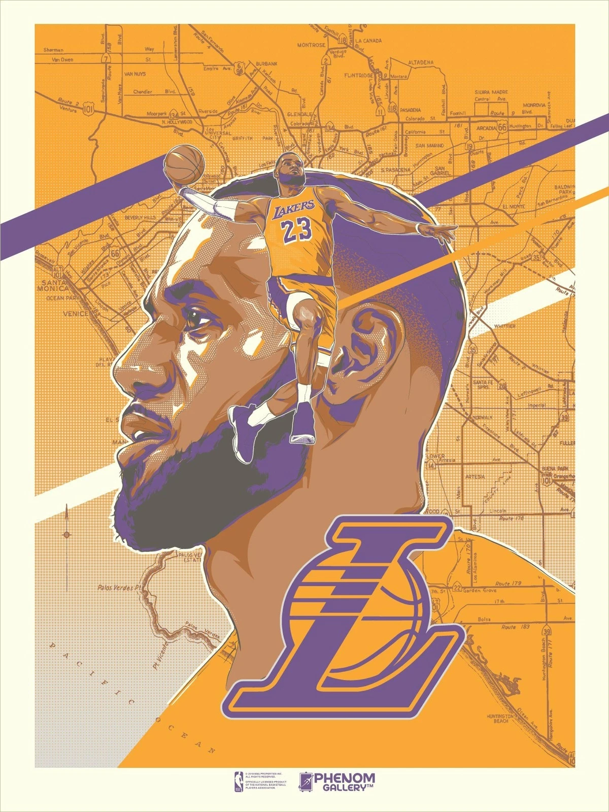 Los Angeles Lakers LeBron James Limited Edition Poster