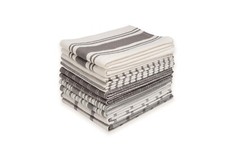 Dan River 10 Pack Cotton Flat Assorted Kitchen Towels