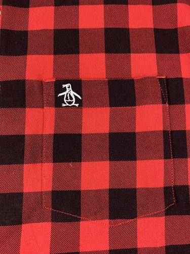 Original Penguin Mens 100% Cotton Short Sleeve Golf Polo Shirt Size XL Black/Red - Bild 3 von 8