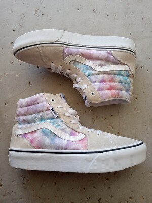 Vans Off The Wall Hi Top Size 4.5 Sk8 Skate Shoes Sneakers Missy Juniors Women 