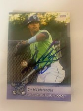 MJ Melendez Signed Card 2019 Wilmington Blue Rocks Card IP Auto