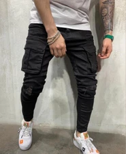 Pantalones Para Hombres Skinny Jeans De Elegante Moda Vaquero Pantalón