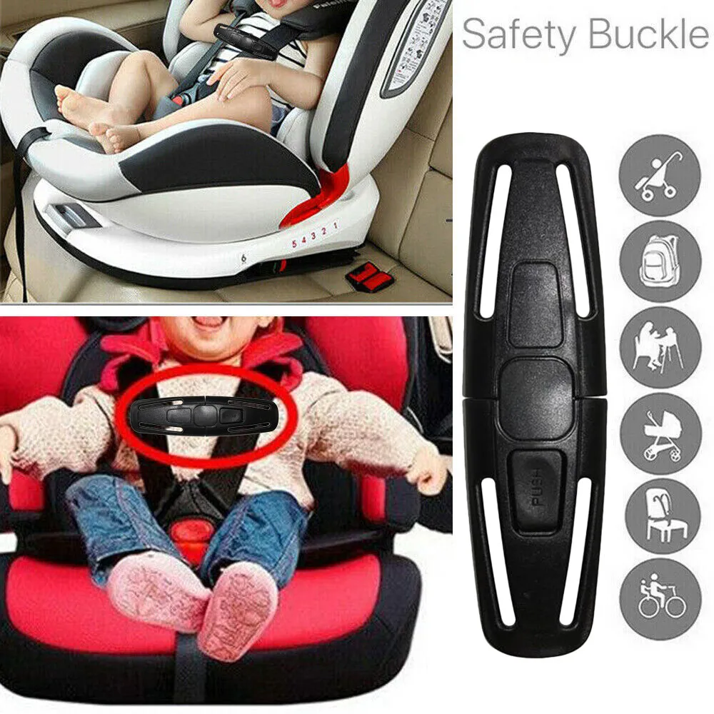 Car Safety Seat Strap Chest Clip Harness Buckle High Chairs Stroller Anti  Escape