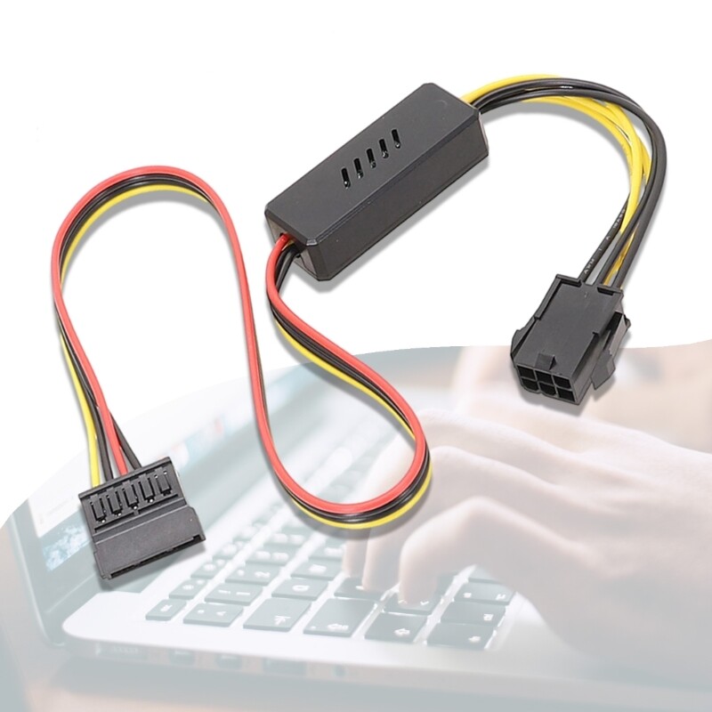 Sata Power Adapter Cable 6pin Female to Sata Hard Drive Cable Voltage