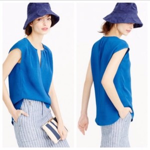 J Crew Honeycomb Cocoon Top C3654 Size 6 Blue Reg Ebay