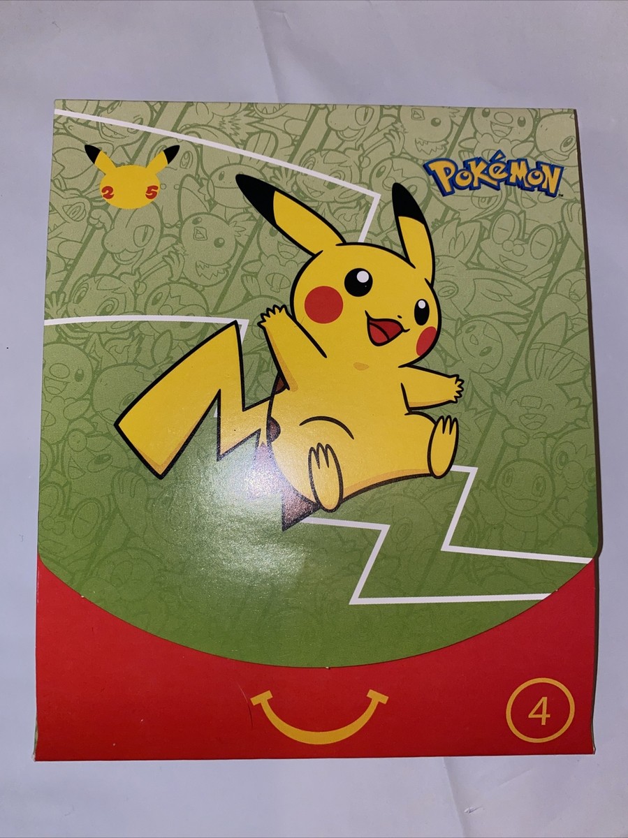 2021 mcdonald's pokemon cards Pokemon 2021 McDonald's Happy Meal 25th Anniversary Promo Booster Pack [4  Cards]