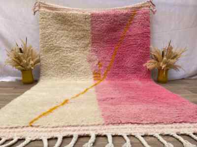 MAROKKANISCHER TEPPICH, Rosa Teppich, Beni Ourain Teppich, Morrocan Teppich