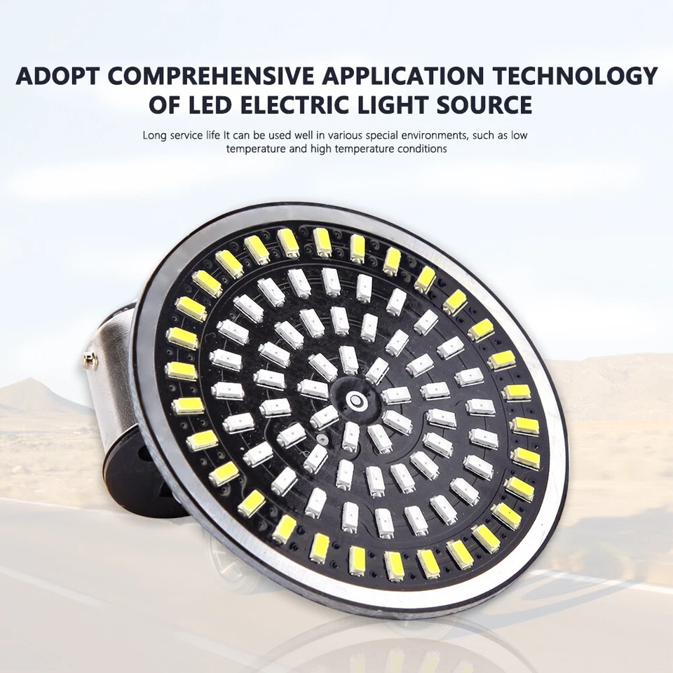 4X inserções de luz de seta traseira dianteira de LED para Harley Touring Street Glide A+ - Imagem 3 de 4