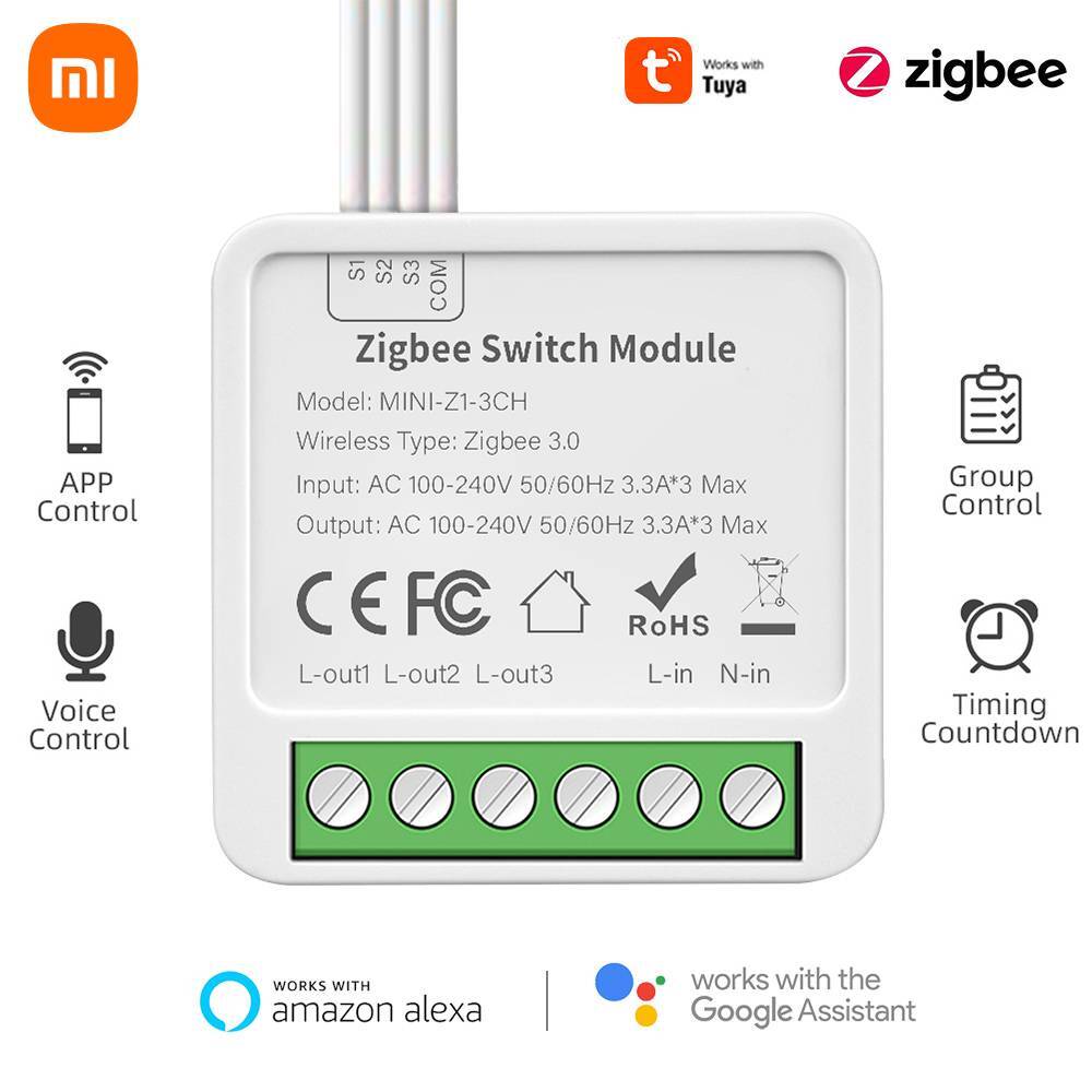 Xiaomi Smart Zigbee Switch Module for 2/3/4 Gang Home Automation Control