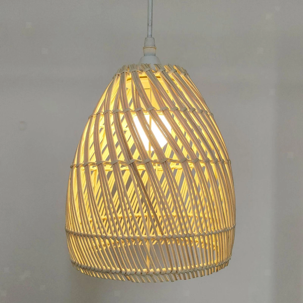 Hanging rattan 2024 lamp shade