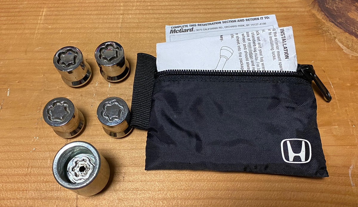 Used OEM Genuine Honda/Acura Wheel lock Set For 19mm 12x1.5